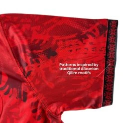 Albania Heritage Custom Football Jersey -World of Sportswear AlbaniaCustomFootballJerseyCloseupDetail1