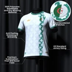 Algeria Heritage Custom Football Jersey -World of Sportswear AlgeriaCustomFootballJerseySpot