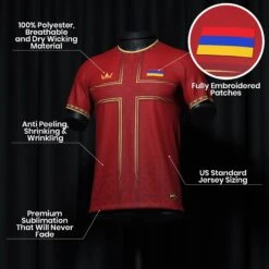 Armenia Heritage Custom Football Jersey -World of Sportswear ArmeniaCustomFootballJerseySpot 5e3961e6 3bcd 4506 a212 de25fa0c2c59