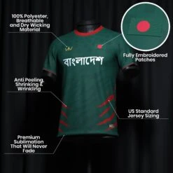 Bangladesh Heritage Custom Football Jersey -World of Sportswear BangladeshCustomFootballJerseySpot