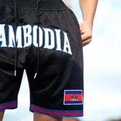 Cambodia Heritage Basketball Shorts 33 Cambodia Heritage Basketball Shorts -World of Sportswear CambodiaBasketballShortsBlack4