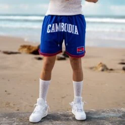 Cambodia Heritage Basketball Shorts 24 Cambodia Heritage Basketball Shorts -World of Sportswear CambodiaBasketballShortsBlue2