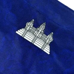 Cambodia 'Angkor Wat' Baseball Jersey 39 Cambodia 'Angkor Wat' Baseball Jersey -World of Sportswear Cambodia Angkor Wat Baseball Jersey Blue Closeup Back