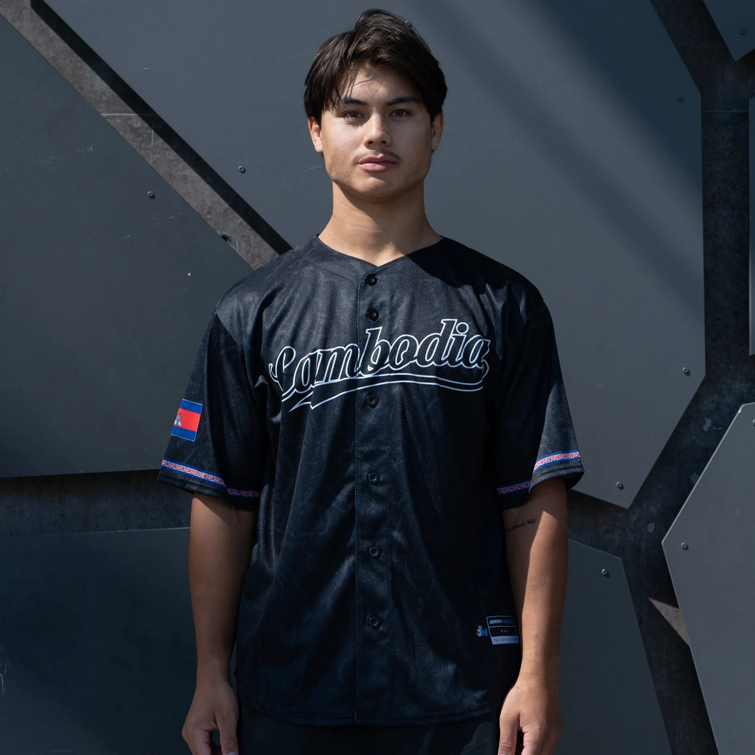 Cambodia 'Angkor Wat' Baseball Jersey 2 Cambodia 'Angkor Wat' Baseball Jersey - Image 2
