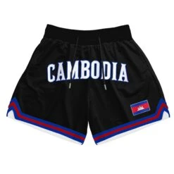 Cambodia Heritage Basketball Shorts 29 Cambodia Heritage Basketball Shorts -World of Sportswear Cambodia Black Basketball Shorts