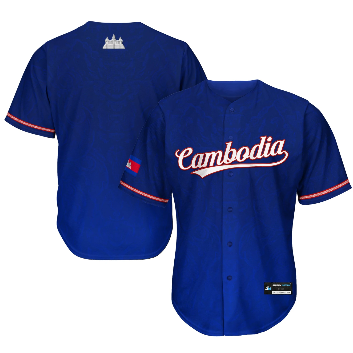Cambodia 'Angkor Wat' Baseball Jersey 11 Cambodia 'Angkor Wat' Baseball Jersey - Image 11