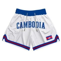 Cambodia Heritage Basketball Shorts 38 Cambodia Heritage Basketball Shorts -World of Sportswear Cambodia White Basketball Shorts