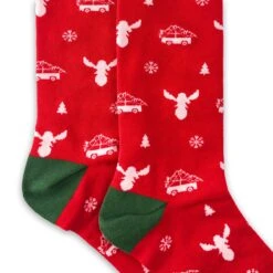 Christmas Red Crew Socks 7 Christmas Red Crew Socks -World of Sportswear Christmas Griswold Crew Socks