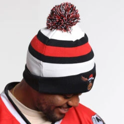 Christmas Pom Knit Beanie -World of Sportswear Christmas Moose Pom Knit Beanie