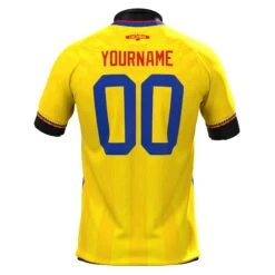 Colombia Heritage Custom Football Jersey 16 Colombia Heritage Custom Football Jersey -World of Sportswear ColombiaFootballJerseyBack
