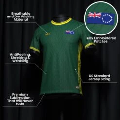 Cook Islands Heritage Custom Football Jersey 11 Cook Islands Heritage Custom Football Jersey -World of Sportswear CookIslandsHeritageFootballJerseySpot