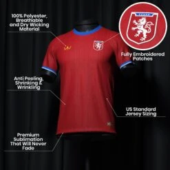 Czech Republic Heritage Custom Football Jersey -World of Sportswear CzechRepublicCustomFootballJerseySpot