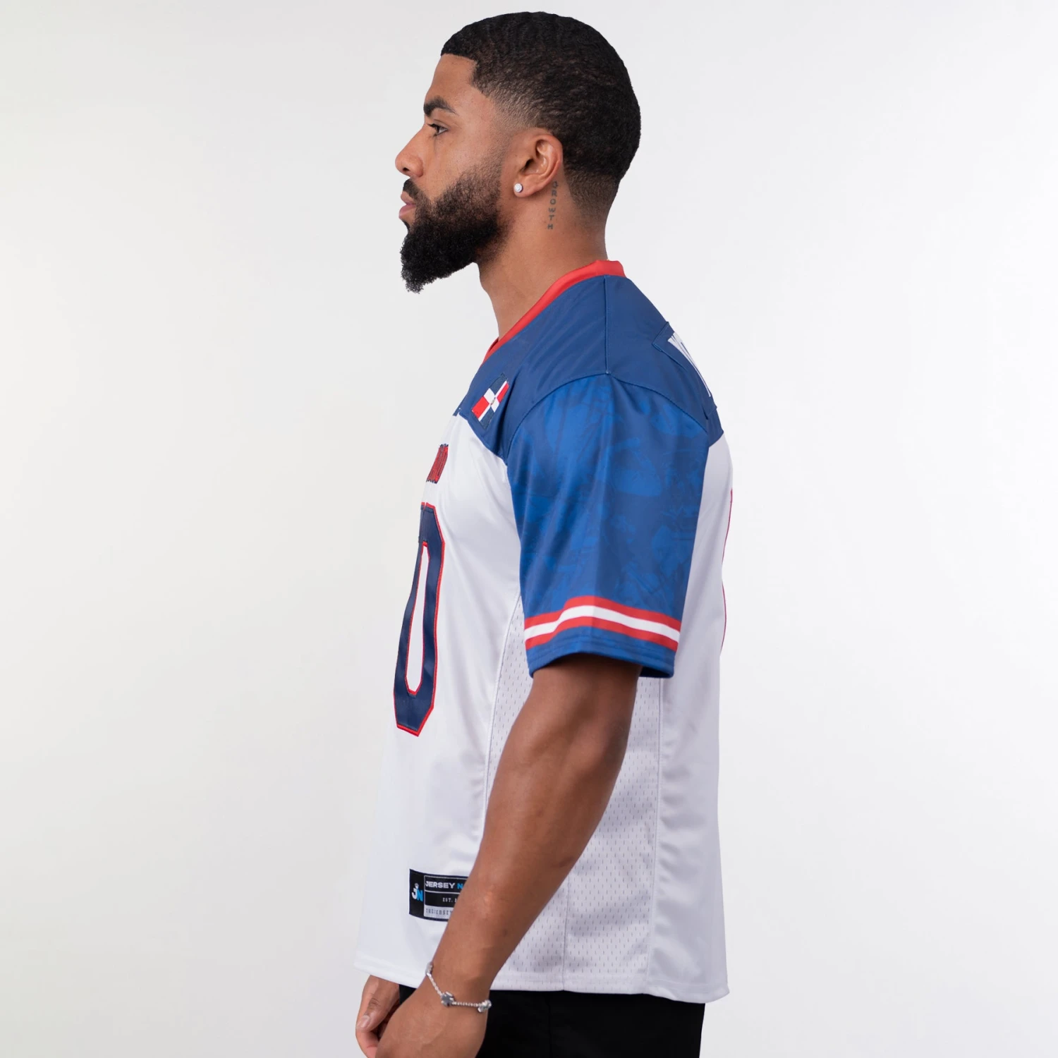 Dominican Republic Heritage Custom Football Jersey 17 Dominican Republic Heritage Custom Football Jersey - Image 17