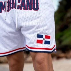 Dominican Republic Heritage Basketball Shorts 31 Dominican Republic Heritage Basketball Shorts -World of Sportswear Dominican Republic Basketball Shorts White 4