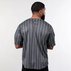 Dominican Republic 'Platano Verde' Baseball Jersey -World of Sportswear Dominican Republic Platano Verde Grey Baseball Custom Jersey Model Back