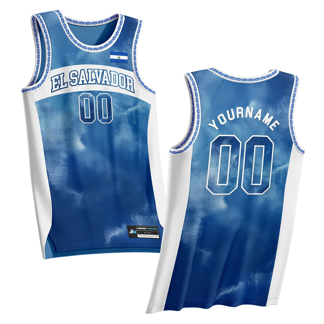 El Salvador Heritage Custom Basketball Jersey 1 El Salvador Heritage Custom Basketball Jersey