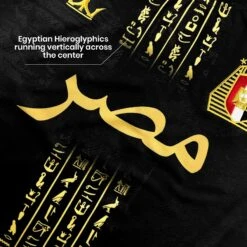 Egypt Heritage Custom Football Jersey 27 Egypt Heritage Custom Football Jersey -World of Sportswear EgyptBlackCustomFootballJerseyCloseupDetail2