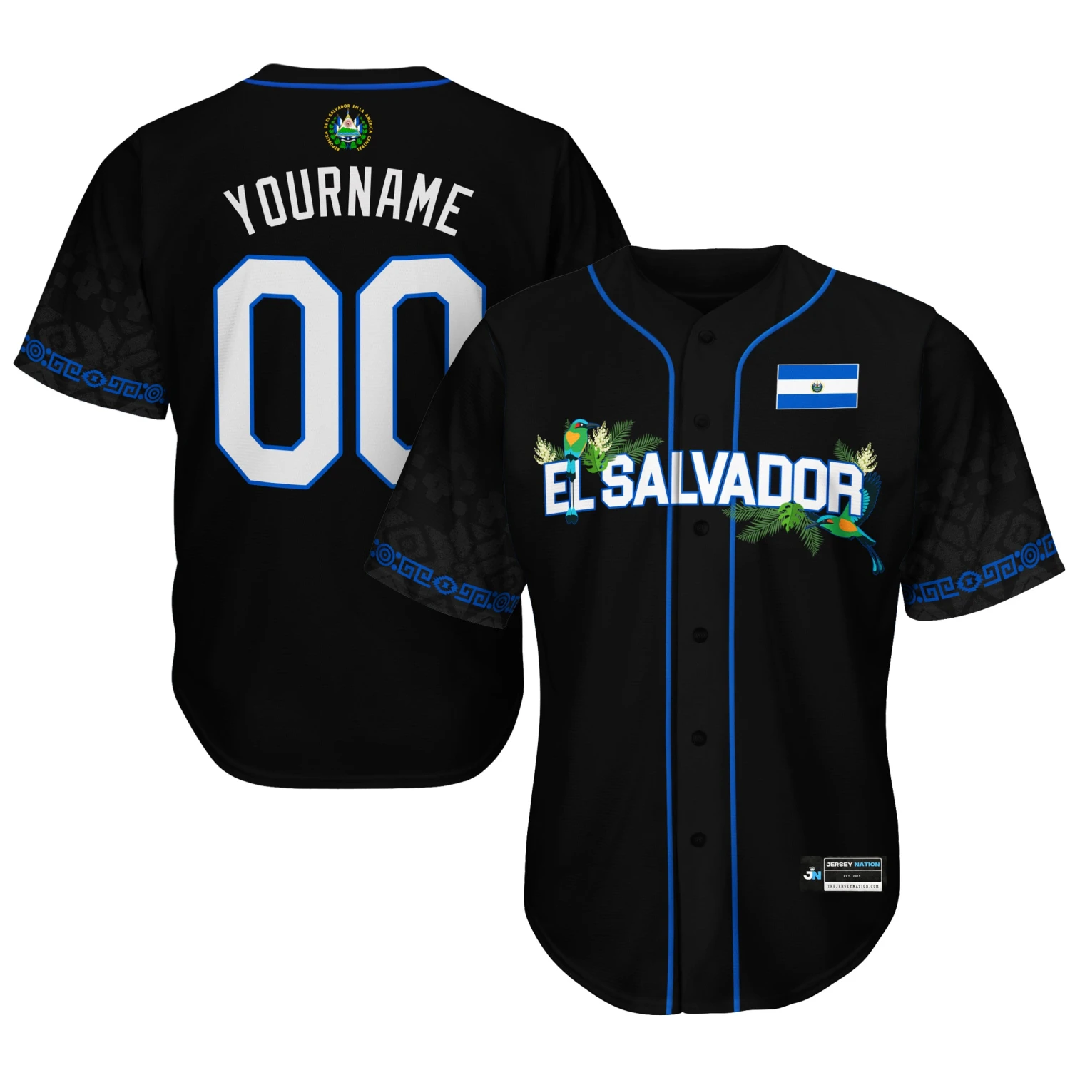 El Salvador 'Flor De Izote' Baseball Jersey - Image 4