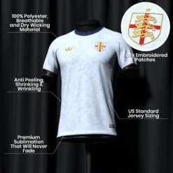 England Heritage Custom Football Jersey -World of Sportswear EnglandChampionsJerseySpotDetails