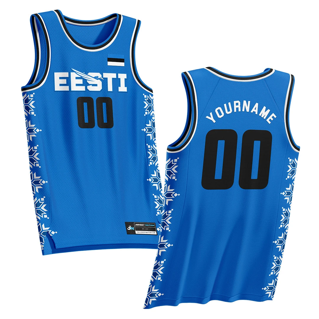 Estonia Heritage Custom Basketball Jersey 1 Estonia Heritage Custom Basketball Jersey