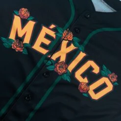 Mexico Guadalupe Baseball Jersey -World of Sportswear GuadalupeBlackBaseballJersey 5