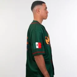Mexico Guadalupe Baseball Jersey -World of Sportswear GuadalupeGreenBaseballJersey 7