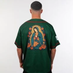 Mexico Guadalupe Baseball Jersey -World of Sportswear GuadalupeGreenBaseballJersey 8