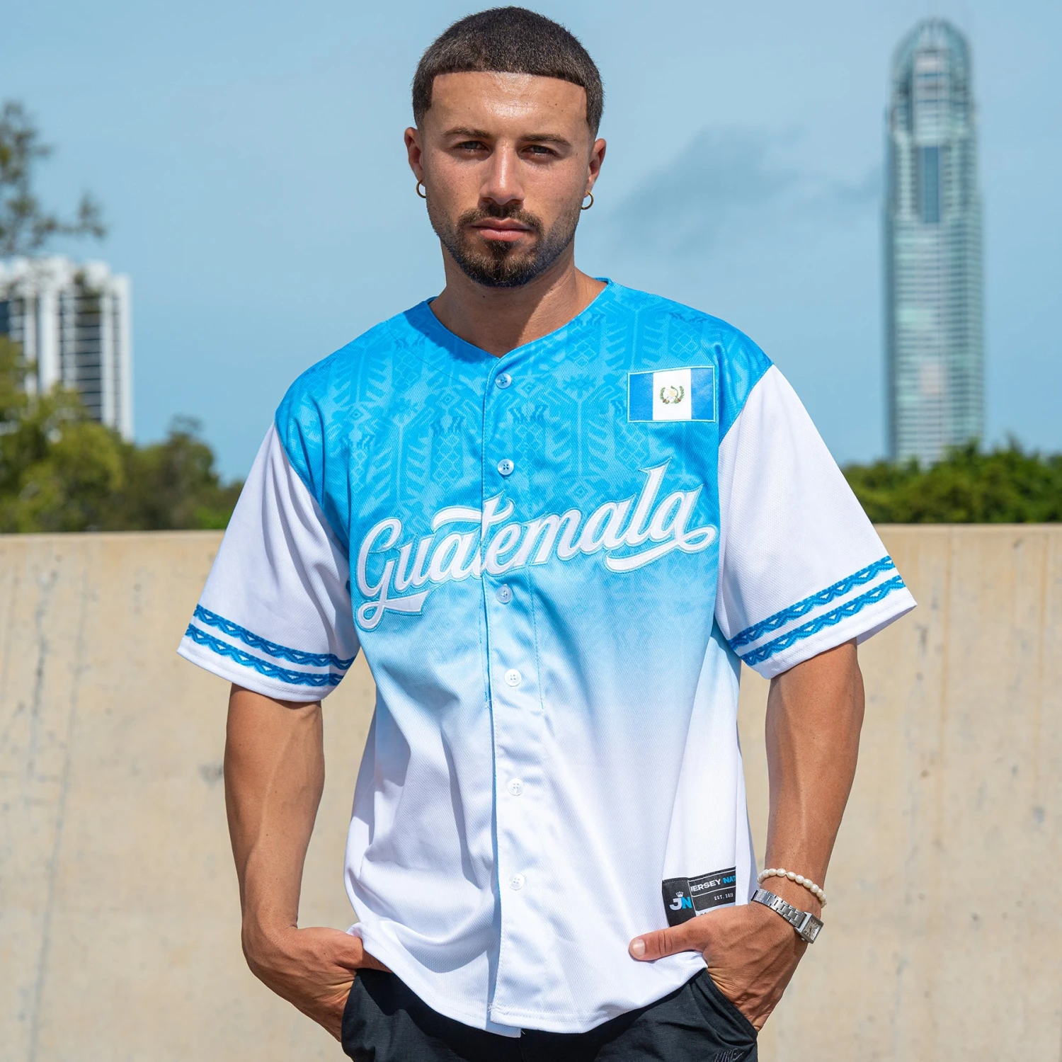Guatemala Heritage Custom Baseball Jersey 2 Guatemala Heritage Custom Baseball Jersey - Image 2