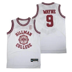Dwayne Wayne Hillman College Basketball Jersey -World of Sportswear Hillman Wayne 9 White Both 1 1