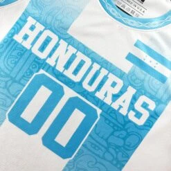 Honduras Heritage Custom Basketball Jersey 14 Honduras Heritage Custom Basketball Jersey -World of Sportswear HondurasCloseUp2