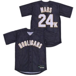 Hooligans 'Mars' 24K Baseball Jersey 15 Hooligans 'Mars' 24K Baseball Jersey -World of Sportswear HooligansStriped 1