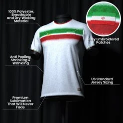 Iran Heritage Custom Football Jersey -World of Sportswear IranCustomFootballJerseySpot