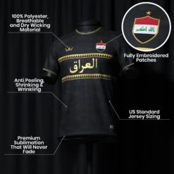 Iraq Heritage Custom Football Jersey -World of Sportswear IraqFootballJerseySpot