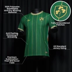 Ireland Heritage Custom Football Jersey -World of Sportswear IrelandCustomFootballJerseySpot