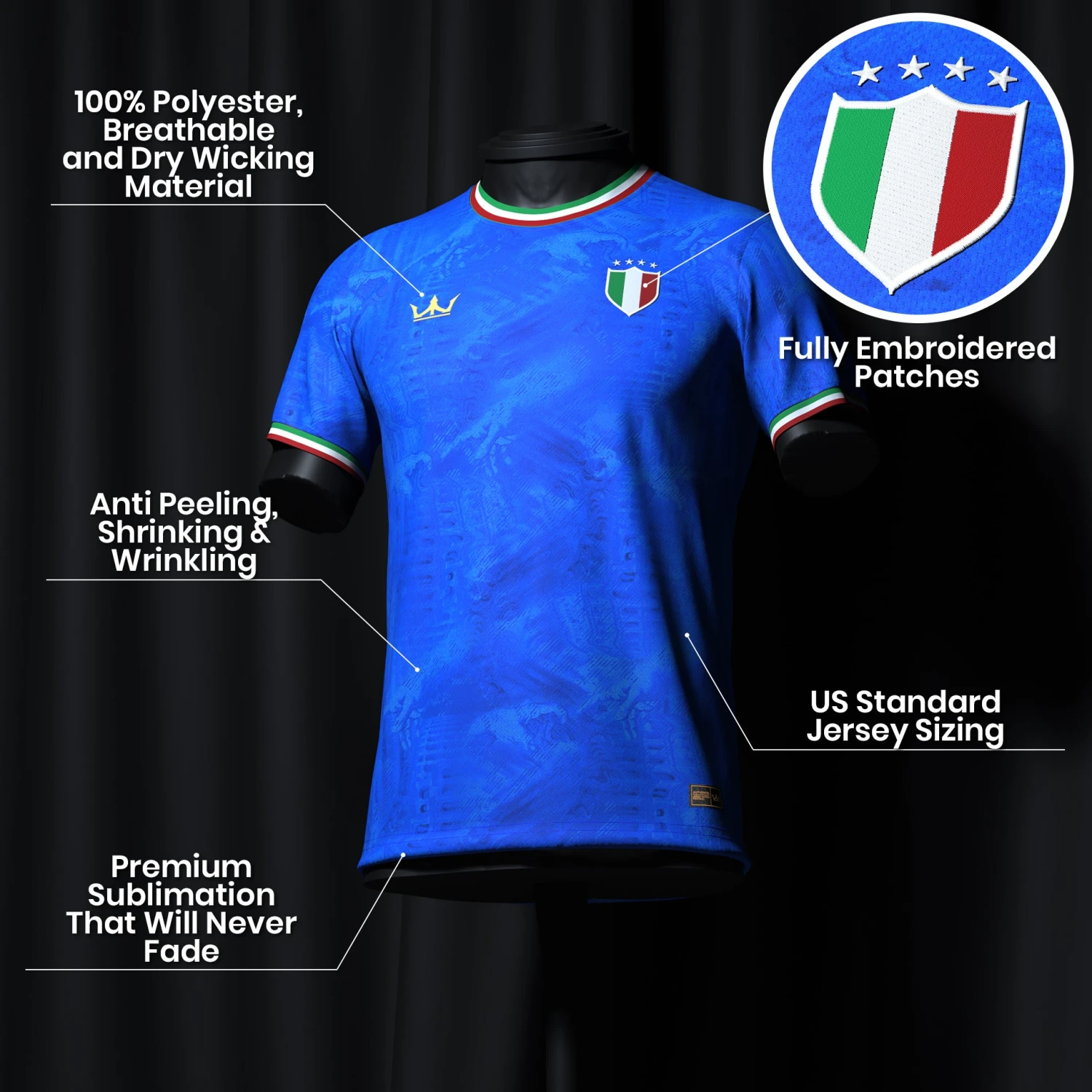 Italy Heritage Custom Football Jersey 12 Italy Heritage Custom Football Jersey - Image 12