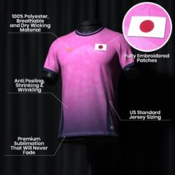 Japan Heritage Custom Football Jersey -World of Sportswear JapanPinkCustomFootballJerseySpot 671d0d88 2a44 444c 83f3 59429e3d5c50