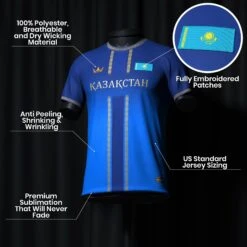 Kazakhstan Heritage Custom Football Jersey -World of Sportswear KazakhstanCustomFootballJerseySpot 71c9242e 276e 4f8f b7c8 d6f5f7a87b5f