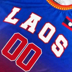 Laos Heritage Custom Basketball Jersey 8 Laos Heritage Custom Basketball Jersey -World of Sportswear LaosCloseUp2