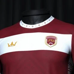 Latvia Heritage Custom Football Jersey -World of Sportswear LatviaCustomFootballJerseyChest