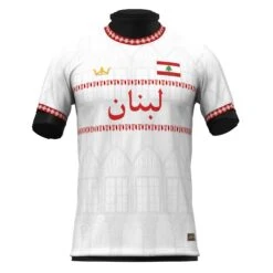 Lebanon Heritage Custom Football Jersey 31 Lebanon Heritage Custom Football Jersey -World of Sportswear LebanonWhiteFootballJerseyFront