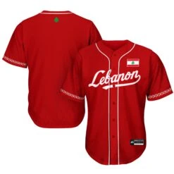 Lebanon 'Taree' Custom Baseball Jersey -World of Sportswear Lebanon Taree Red Baseball Jersey