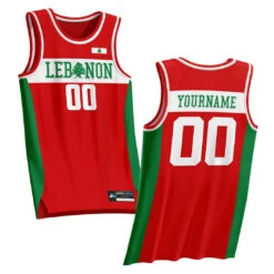 Lebanon Heritage Custom Basketball Jersey