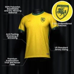 Lithuania Heritage Custom Football Jersey 11 Lithuania Heritage Custom Football Jersey -World of Sportswear LithuaniaCustomFootballJerseySpot
