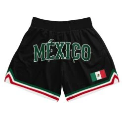 Mexico Heritage Basketball Shorts 28 Mexico Heritage Basketball Shorts -World of Sportswear MEXICOBLACKBASKETBALLSHORTS