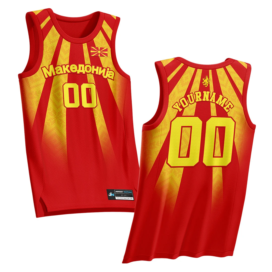 Macedonia Custom Basketball Jersey 1 Macedonia Custom Basketball Jersey