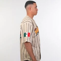 Mexico Guadalupe Baseball Jersey -World of Sportswear MexicoGuadalupeBeigeBaseballJersey2