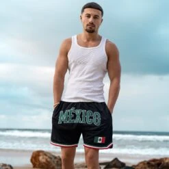 Mexico Heritage Basketball Shorts 31 Mexico Heritage Basketball Shorts -World of Sportswear Mexico Basketball Shorts Black 3