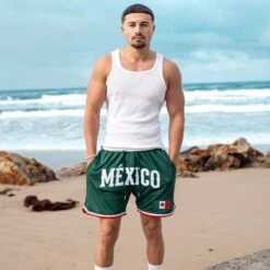 World of Sportswear 56 World of Sportswear -World of Sportswear Mexico Basketball Shorts Green 1
