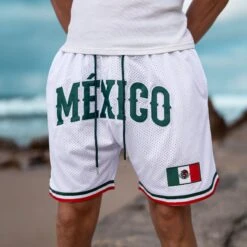 Mexico Heritage Basketball Shorts 39 Mexico Heritage Basketball Shorts -World of Sportswear Mexico Basketball Shorts White 6