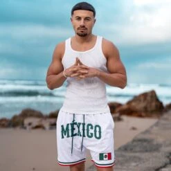 Mexico Heritage Basketball Shorts 38 Mexico Heritage Basketball Shorts -World of Sportswear Mexico Basketball Shorts White 7